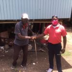 Alton Crafton at the Northern Cluster Grassroots Summer Cricket program St Lucia 2021