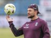 Brendon McCullum head coach of England spinning a football on his finger in the pre-game warm up session during the 1st Rothesay Test Match Day 5 England vs India at Headingley Cricket Ground, Leeds, United Kingdom, 24th June 2025 — Photo by operations@newsimages.co.uk